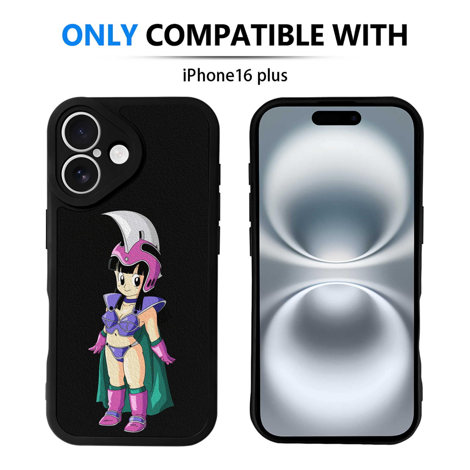（画像用） ドラゴンボール チチ DRAGON BALL Chichi 【iPhone 16シリーズ対応】シリコンスマホケース（レザー調） 材質：シリコン